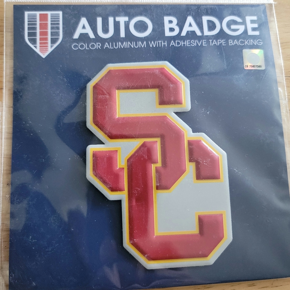 USC TROJANS SC LOGO ALUMINUM ADHESIVE BACK